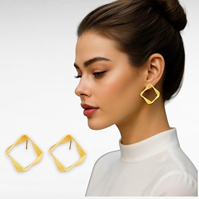 elaro geometric square earrings elaro geometric square earrings